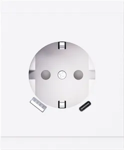 Розетка SETE 1-ая с/з с/у з/ш 16А с USB A+C быстрой зарядки 5В/3А жемчуг IP20/IP44 KRANZ
